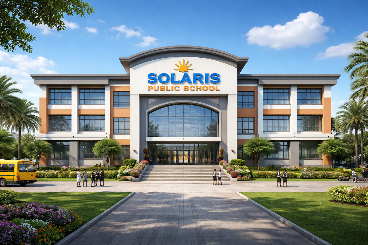 Solaris Public School 1.3 km from Snehal Exotica 3BHK residential project in Sattadhar Ahmedabad